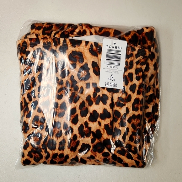 ❤NWT VINTAGE TORRID MINI TANK DRESS - LEOPARD ANIMAL PRINT - SUPER SOFT SIZE 2X - Picture 5 of 11